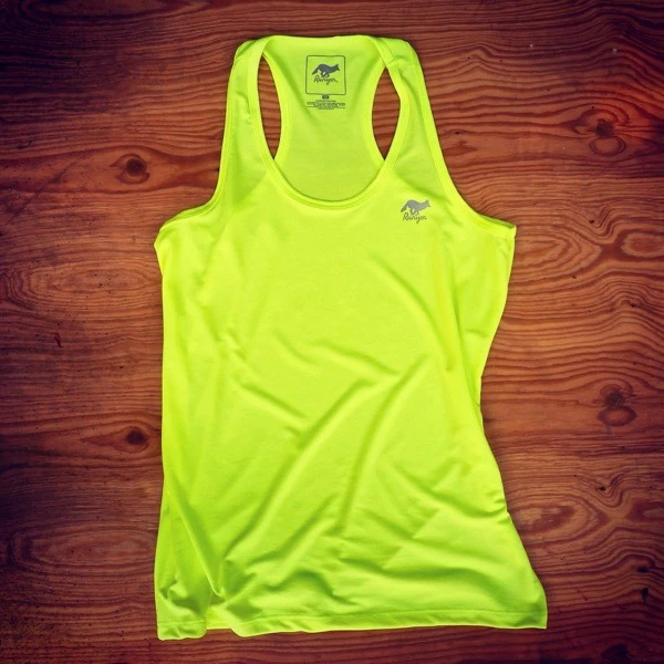Runyon® Women\'s Neon Yellow Performance Fitness Tank ☆ Made In USA ☆ Runyon  Canyon Apparel