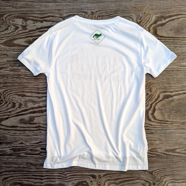 Large Cropped Bandana T-Shirt in Organic Cotton White