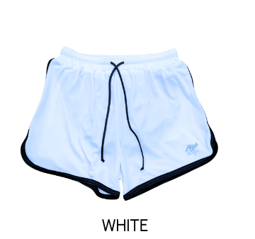 Runyon Retro Ranger 4" White Performance Running Short American Made In USA