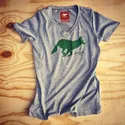 Runyon Canyon Apparel Womens Signature Green Forester Performance V Neck Shirt Made In The USA