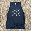 Runyon Men's Striped Star Black Hybrid Training Tank American Made In USA Running Workout Singlet