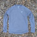 Runyon Men's Steel Grey Long Sleeve Running Shirt Made In USA - Moisture Wicking Gym, Workout, Fitness Shirt