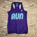American Made In USA Womens Running Clothing Purple RUN Fitness Tank Top Performance Sportswear Runyon Canyon Apparel