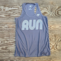 American Made In USA Womens Running Clothing Steel Grey RUN Fitness Tank Top Performance Sportswear Runyon Canyon Apparel