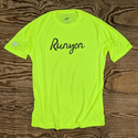 Runyon American Made In USA Mens Running  Apparel Fluorescent Safety Yellow Performance Fitness Training Shirt