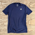 Runyon Navy Blue Short Sleeve Tech Trail Shirt Performance Sportswear Made In USA