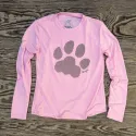 Runyon Cool Pink Puma Paw Long Sleeve Tech Trail Performance Shirt Made In USA