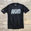 American Made In USA Men's Running Clothing RUN Black Fitness Shirt Performance Sportswear Runyon Canyon Apparel