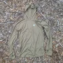 Runyon Men's Unisex Coyote Tan Sun Hoodie Shirt Long Sleeve Thumbholes Sun Protection Quick Dry American Made In USA