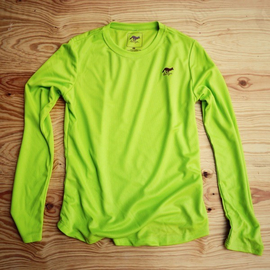 Runyon Canyon Apparel Womens Lime Green Long Performance Trail Shirt Made In USA