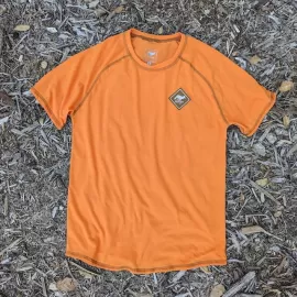 Runyon CozyLite Orange Raglan Camp Shirt - Running, Hiking, Workout Shirt American Made In USA