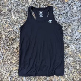 Runyon Men's Black Racerback Fitness Tank Top - Running, Workout, Gym Singlet - Made In The USA