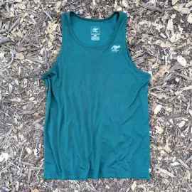 Runyon Men's Forest Green Training Tank Top Running Singlet Gym Workout Outdoors