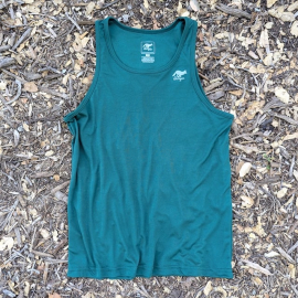 Runyon Men's Forest Green Training Tank Top Running Singlet Gym Workout Outdoors
