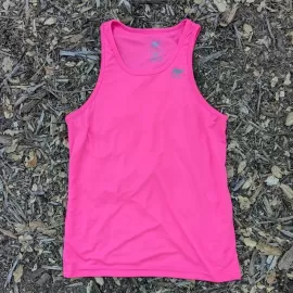 Runyon Men's Hot Pink Training Tank Top Running Singlet Gym Workout Outdoors