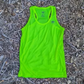Runyon Men's Neon Yellow Racerback Fitness Tank Top - Running, Workout, Gym Singlet - Made In The USA