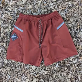 Runyon TrailStash 5" Gravel Short 2.0 Shell - Rust -- Unisex Hiking Trail Running Short Made In USA