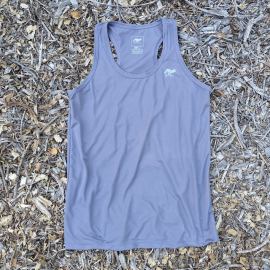 Runyon Men's Steel Grey Racerback Fitness Tank Top - Running, Workout, Gym Singlet - Made In The USA