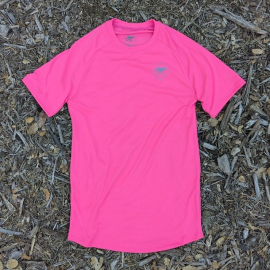 Runyon Canyon Apparel Women's Unisex Hot Pink Workout Shirt, Running Shirt | Made In USA