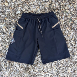Runyon 9" TrailStash Gravel Cycling Short also great for Trail Running, Hiking, Fitness Outdoors Black American Made In USA