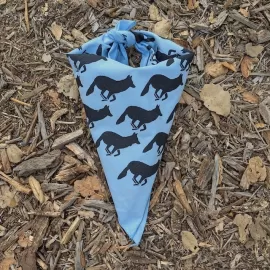 Runyon Light Blue Charcoal Signature Bandana American Made In The USA