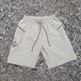 Runyon 9" TrailStash Gravel Short great for Trail Running, Hiking, Fitness Outdoors Khaki/Sand