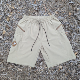 Runyon 9" TrailStash Gravel Short great for Trail Running, Hiking, Fitness Outdoors Khaki/Sand