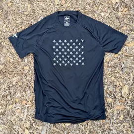 Runyon Men's Black Striped Star Performance Training Shirt Made In USA