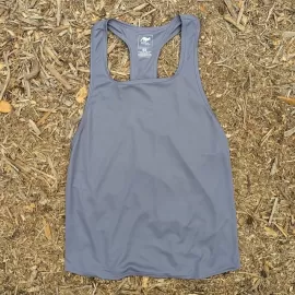 Runyon Steel Grey Razor Strap Pump Tank - Gym Stringer Racerback Workout Tank Top American Made In USA