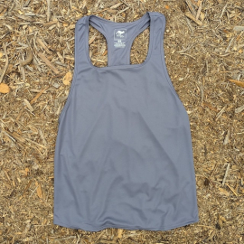 Runyon Steel Grey Razor Strap Pump Tank - Gym Stringer Racerback Workout Tank Top American Made In USA