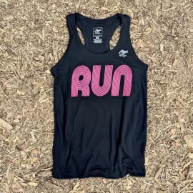 Runyon Black Hot Pink RUN Fitness Tank Made In USA Runyon Canyon Apparel