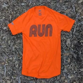 American Made In USA Womens Running Clothing Neon Orange  Running Shirt Performance Sportswear Runyon Canyon Apparel