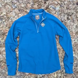 Runyon Alpine Blue Slopeside Cotton Fleece Zip-Up Pullover Sweater - Winter Outerwear Runyon Canyon Apparel