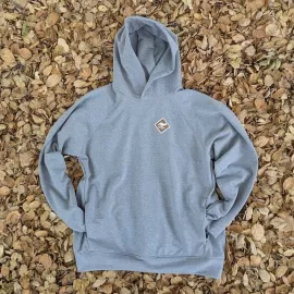 Runyon French Terry Cotton Heather Grey Pullover Hoodie Sweatshirt - Hidden Pockets, Thumbholes & Watch Windows - American Made In USA