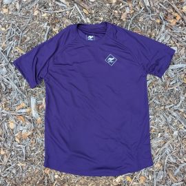 Runyon Mens Purple American Made In USA Running Shirt Performance Moisture Wicking Workout Shirt