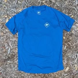 Runyon Mens Royal Blue American Made In USA Running Shirt Performance Moisture Wicking Workout Shirt
