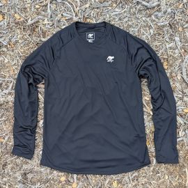 Runyon Men's Black Long Sleeve Performance Running Shirt Workout Gym Training Made In The USA