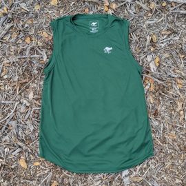 Runyon Men's Forest Green Muscle Tee Performance Workout Tank Top American Made In USA