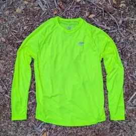 Runyon Men's Neon Yellow Long Sleeve Made In USA Running Shirt - Gym, Workout, Fitness Performance Shirt