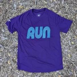 Men's Purple Running Shirt Moisture Wicking American Made In USA