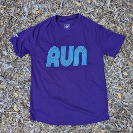 Men's Purple Running Shirt Moisture Wicking American Made In USA