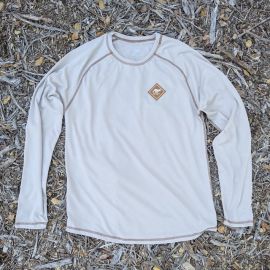 Runyon Mens Sand Long Sleeve Camp Shirt Hiking Trail Running American Made In USA