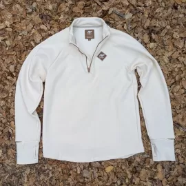 Runyon Winter White Slopeside Cotton Fleece Zip-Up Pullover Sweater - Winter Outerwear Runyon Canyon Apparel