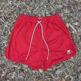 Runyon Women's Unisex Red 4" Ranger Retro Running Short American Made In USA Track Workout Gym Yoga Fitness Short American Made In USA