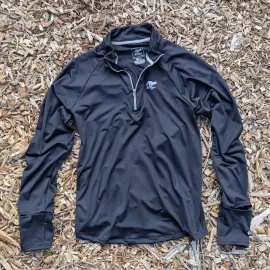 Men's Unisex Black Track Quarter Zip - Made In USA - Runyon Canyon Apparel