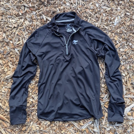 Men's Unisex Black Track Quarter Zip - Made In USA - Runyon Canyon Apparel