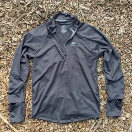 Women's Unisex Slate Charcoal Track Quarter Zip - Made In USA - Runyon Canyon Apparel