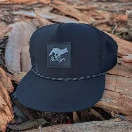 Runyon Black Reflective Canyon Trucker Hat - American Made In USA Running Hat