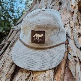 Runyon Silverado Light Grey Reflective Mesh Trail Cap for Running, Hiking, Working Out, Fitness, Outdoors. American Made In USA.