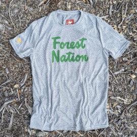Mens Forest Nation Signature Quick Dry Moisture Wicking Performance Running Shirt Heather Grey Made In USA